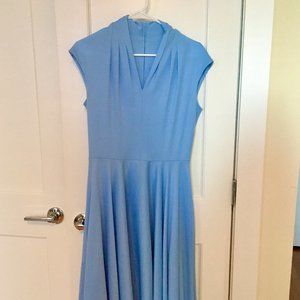 vintage light blue circle skirt dress~!